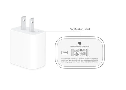 Cargador Original Apple Usb-c 20w Carga Rapida Para iPhone